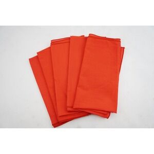 Set of 5 Red Christmas Cloth Napkins 18x18 Dinner Table Linen